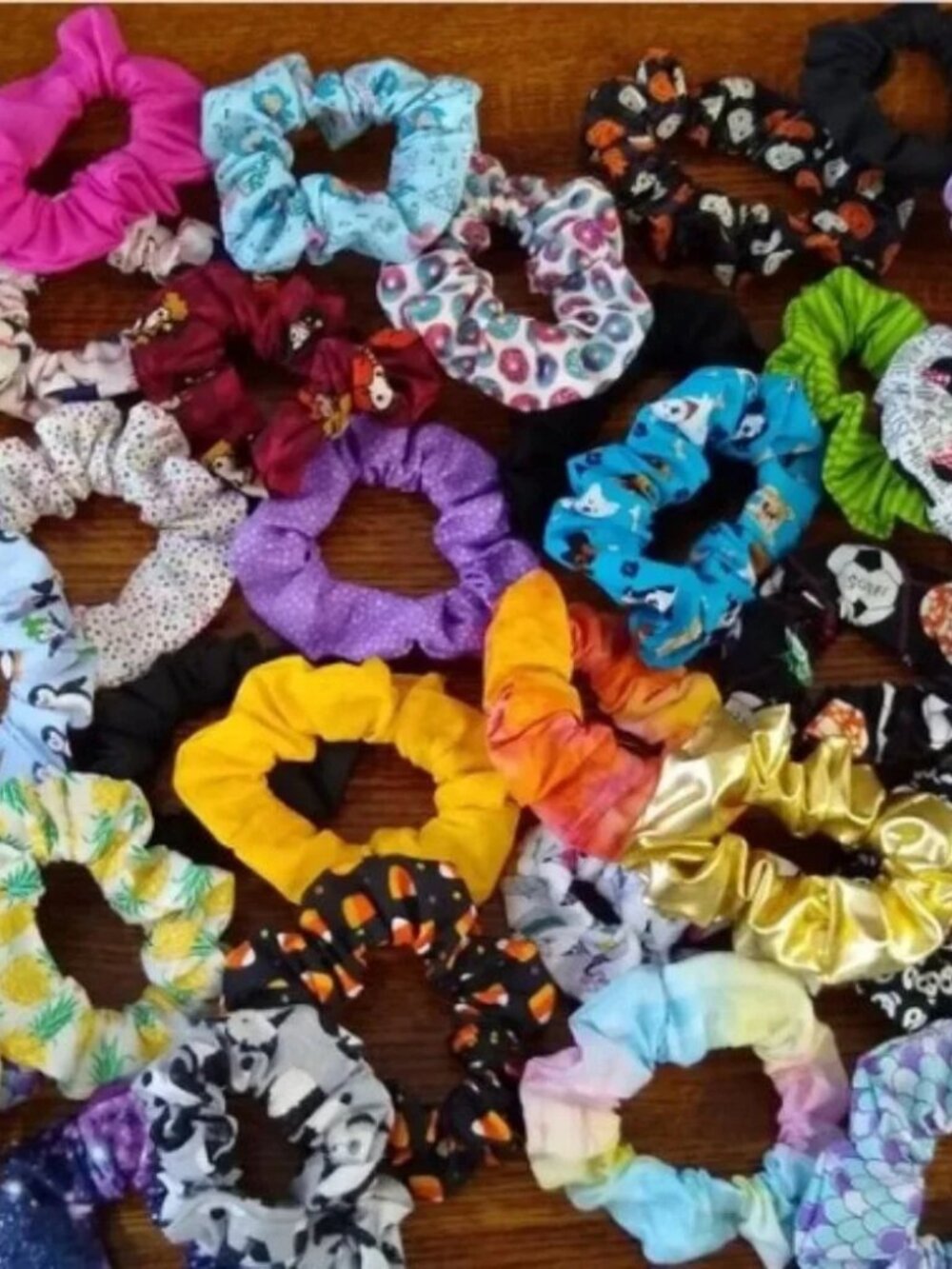 Handmade Mystery Scrunchies, Set of 10